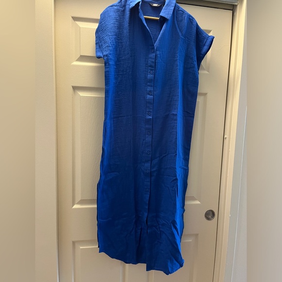 NWT Lands’ End Gauze Button-front Maxi Dress (S) - Picture 5 of 9